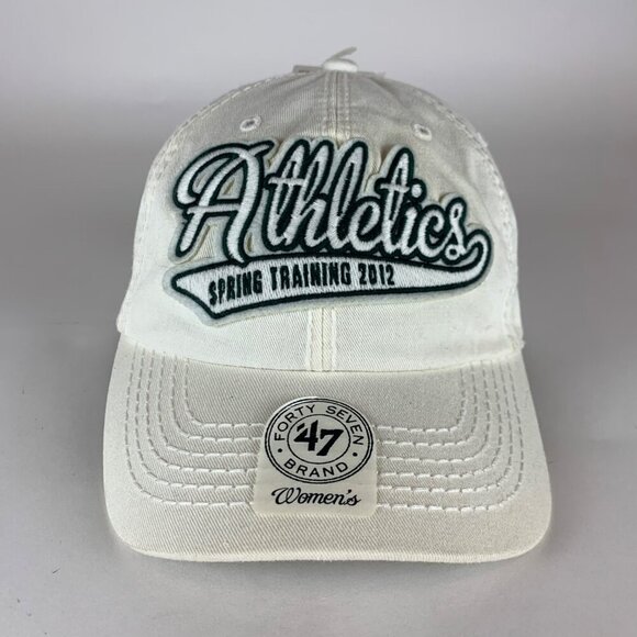 Oakland Athletics Womens White 47 Brand 2012 Spring Training Strapback Hat New - Picture 2 of 6